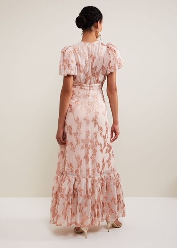 Phase Eight Genette Jacquard Dress Pink Australia | TS7189264